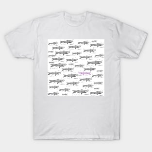 Purple Sardine fish T-Shirt